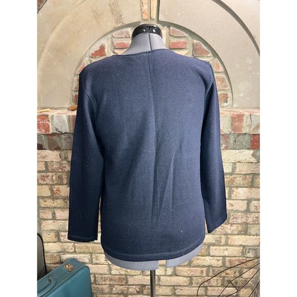 cardigan sweater zip front snowflake - Picture 4 of 8